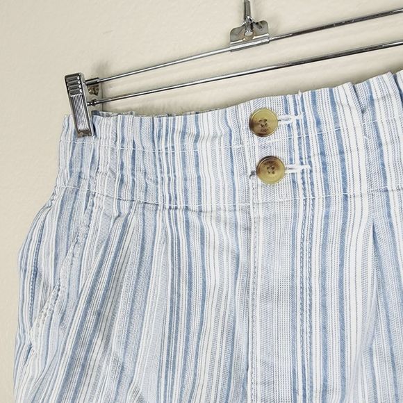 American Eagle Size 2 Blue Striped Paperback Shorts - Picture 3 of 10